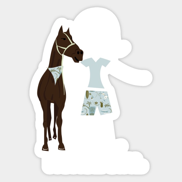 Funny Womens Horsewoman Design Sticker by whyitsme